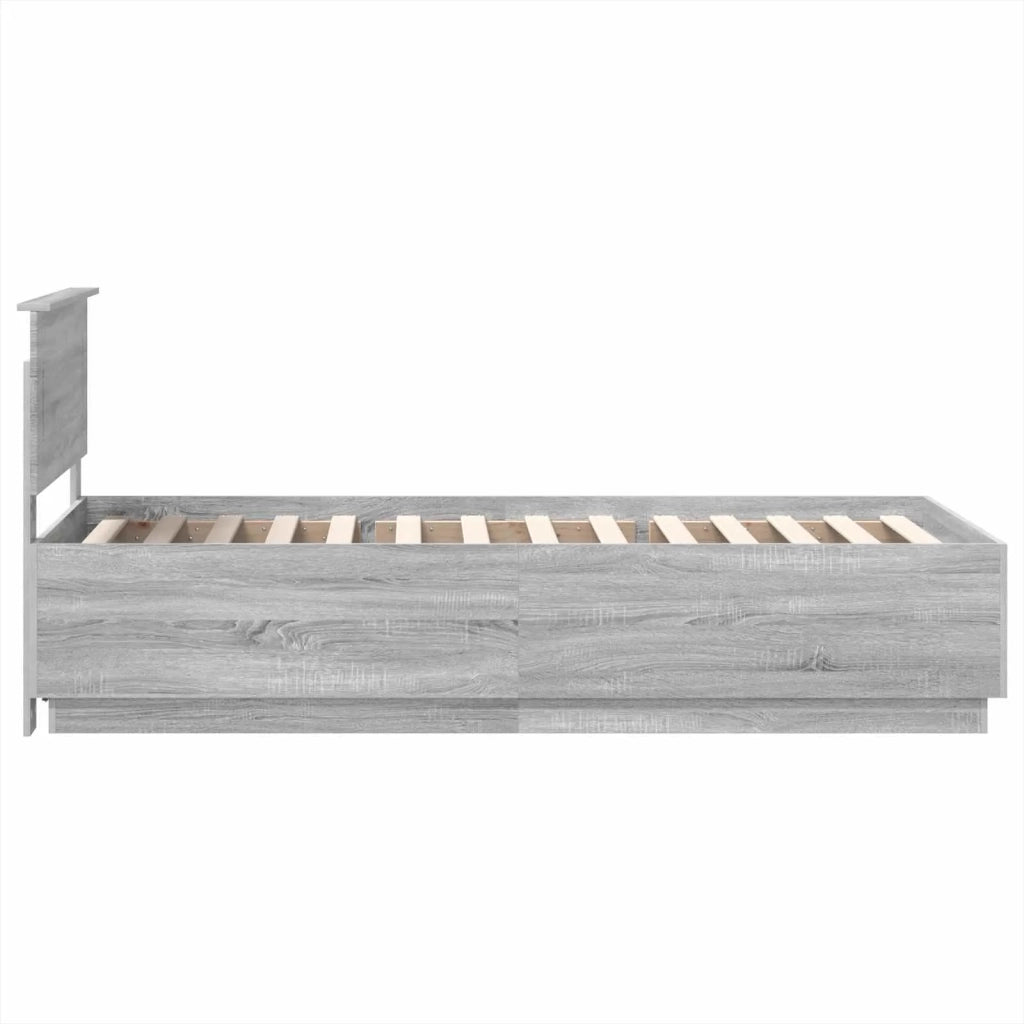 Struttura del letto con testiera Grigio Sonoma 70 x 190 cm 3408220