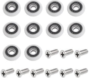 Rulli doccia 10 pezzi - Pulegge di riserva - Vetrine scorrevoli - Nylon/Rame - 19 mm - Duraturo/Ruggine - Pulegge per vetrine scorrevoli