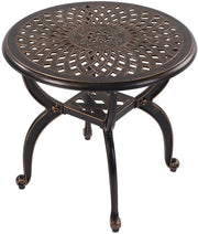 Tavolo da Giardino Resistente al Tempo - Tavolo da Giardino Esterno - Patio/Bistro Tavolo - Tavolo in Alluminio - 47 cm di Altezza - Facile da Pulire - Mobili da Giardino Compatti