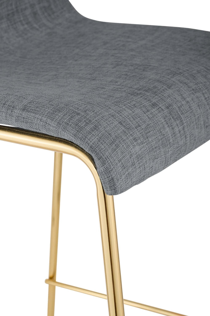 Sgabello da bar Hoover in tessuto 4 piedi oro 5
