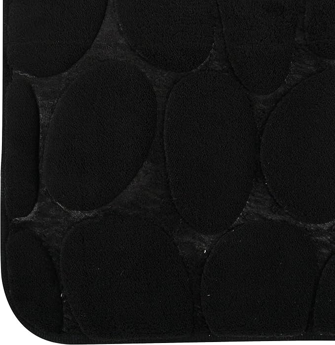 TAPPETO BAGNO IN MICROFIBRA SCHIUMA- Nero cm 50x80- SPIRE- pezzi 1