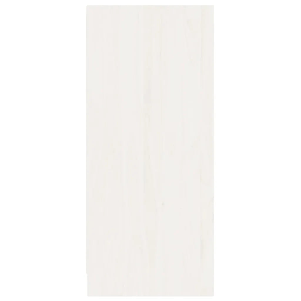 Credenza Bianca 70x33x76 cm in Legno Massello di Pino 809949