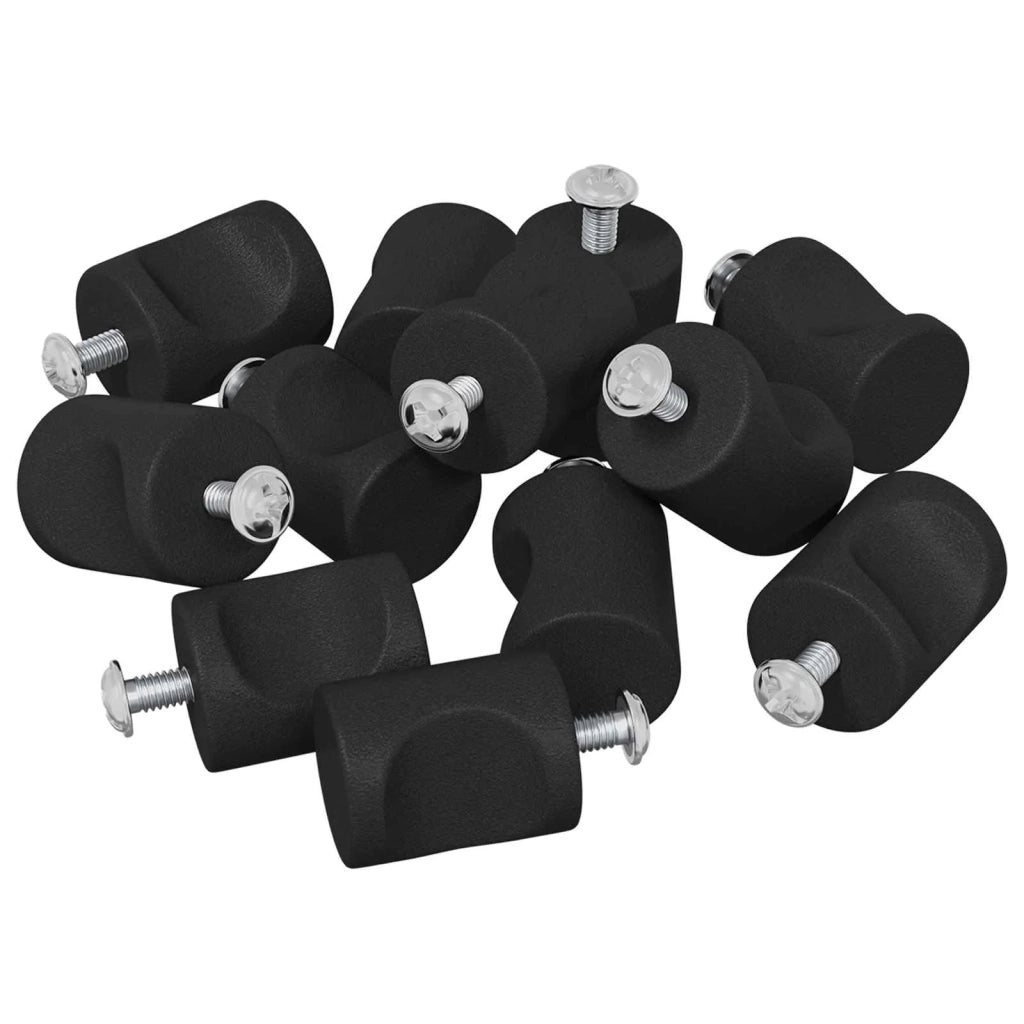 Maniglia per Armadio 12 pcs Nero 18 x 23 mm Ferro 864747