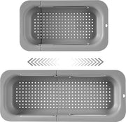 Zeef per cucina, estensibile (34-47 cm), zeemaster per lavandino, dispositivo di drenaggio, zeemaster, lavello, piatto filtrante, cucina, zeemaster, afdripare pasta cotta, lavare verdure, lavare frutta