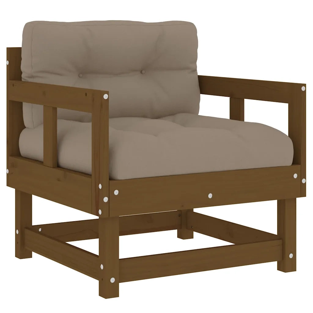 Sedie da Giardino con Cuscini 2pz Legno Massello di Pino Mielecod mxl 80754