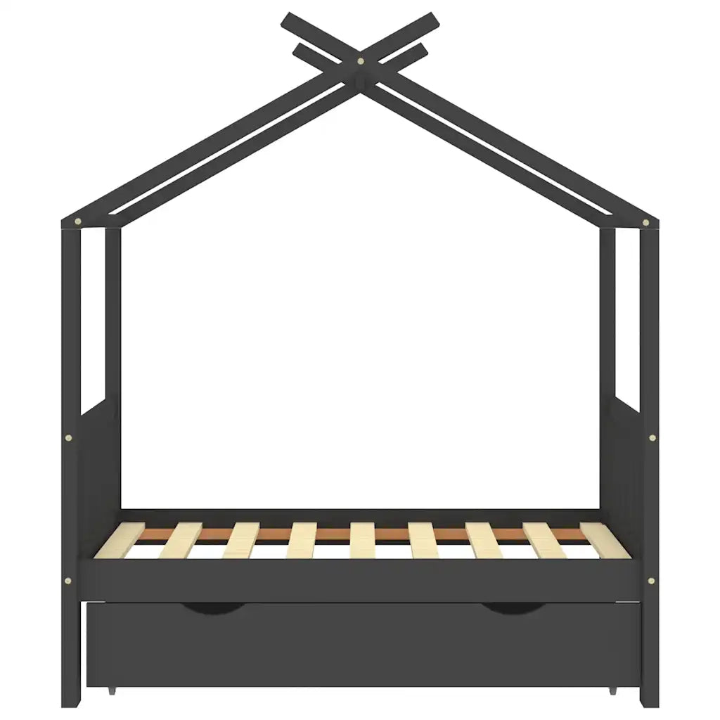 Giroletto per Bambini | Letto Infantile | Lettino con Cassetto in Legno di Pino 70x140cm