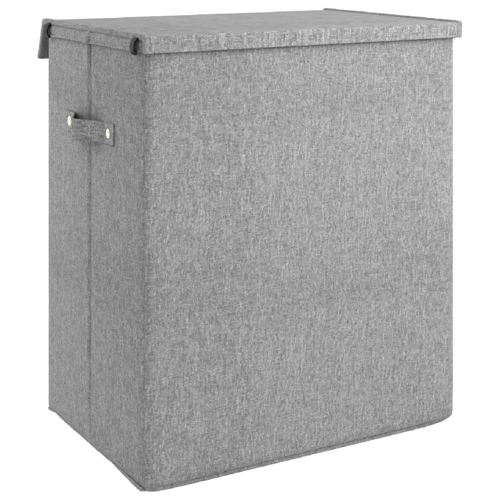 Cesto Biancheria Pieghevole Grigio 51x34,5x59 cm Lino Finto 351040
