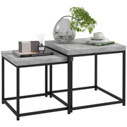 Tavolino da salotto ¨C zephmum ¨C grigio metallo legno