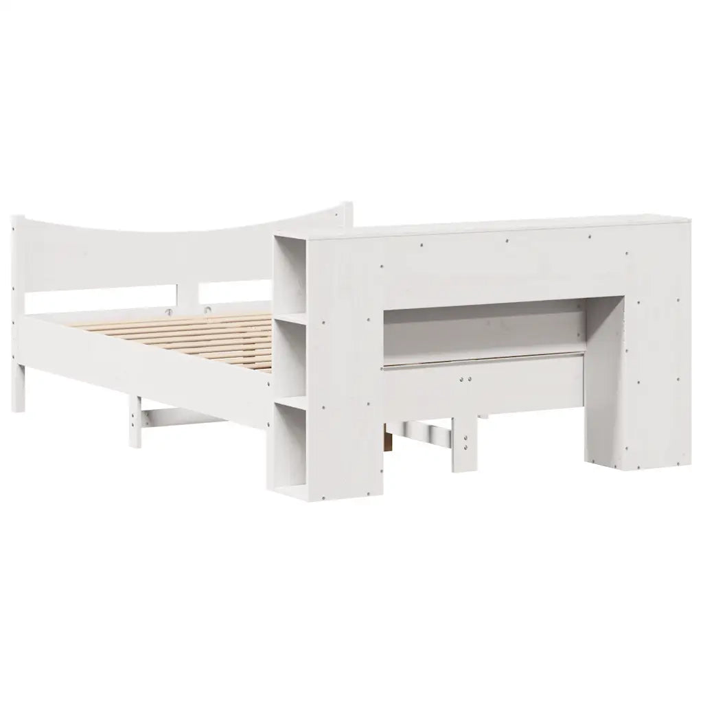 Letto senza Materasso Bianco 140x190 cm Legno Massello di Pino 3323306