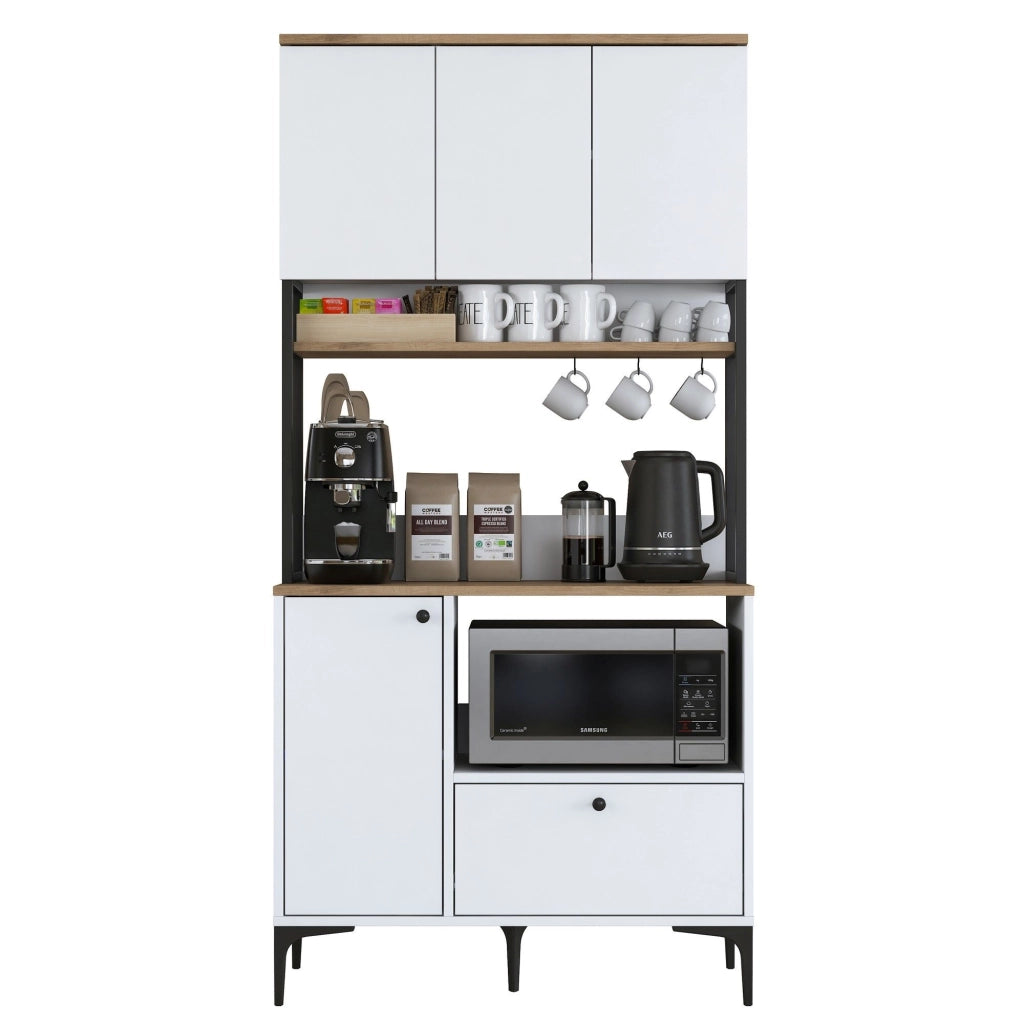 Madia Rapone, Credenza un Cassetto, 90x38x184h cm Bianco