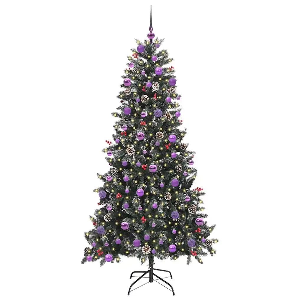 Albero di Natale artificiale con 300 LED Verde 210 cm 3395898