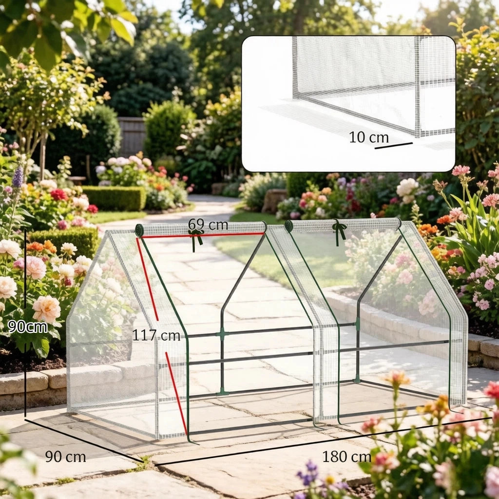 Tenda protettiva per piante dal design pratico, serra in alluminio per il giardino, mini serra compatta (solo con mini serra)