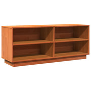 Scarpiera | Mobile per scarpe Marrone Cera 110x34x45 cm in Legno Massello di Pino