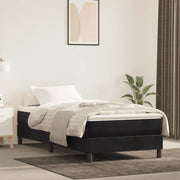 Materasso a Molle Insacchettate-Materasso per letto Nero 100x210x20 cm in Velluto