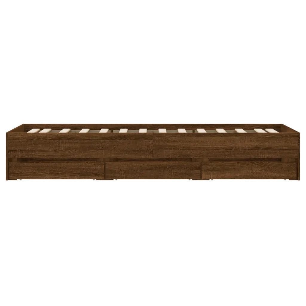 Giroletto Cassetti Rovere Marrone 75x190 cm Legno Multistrato