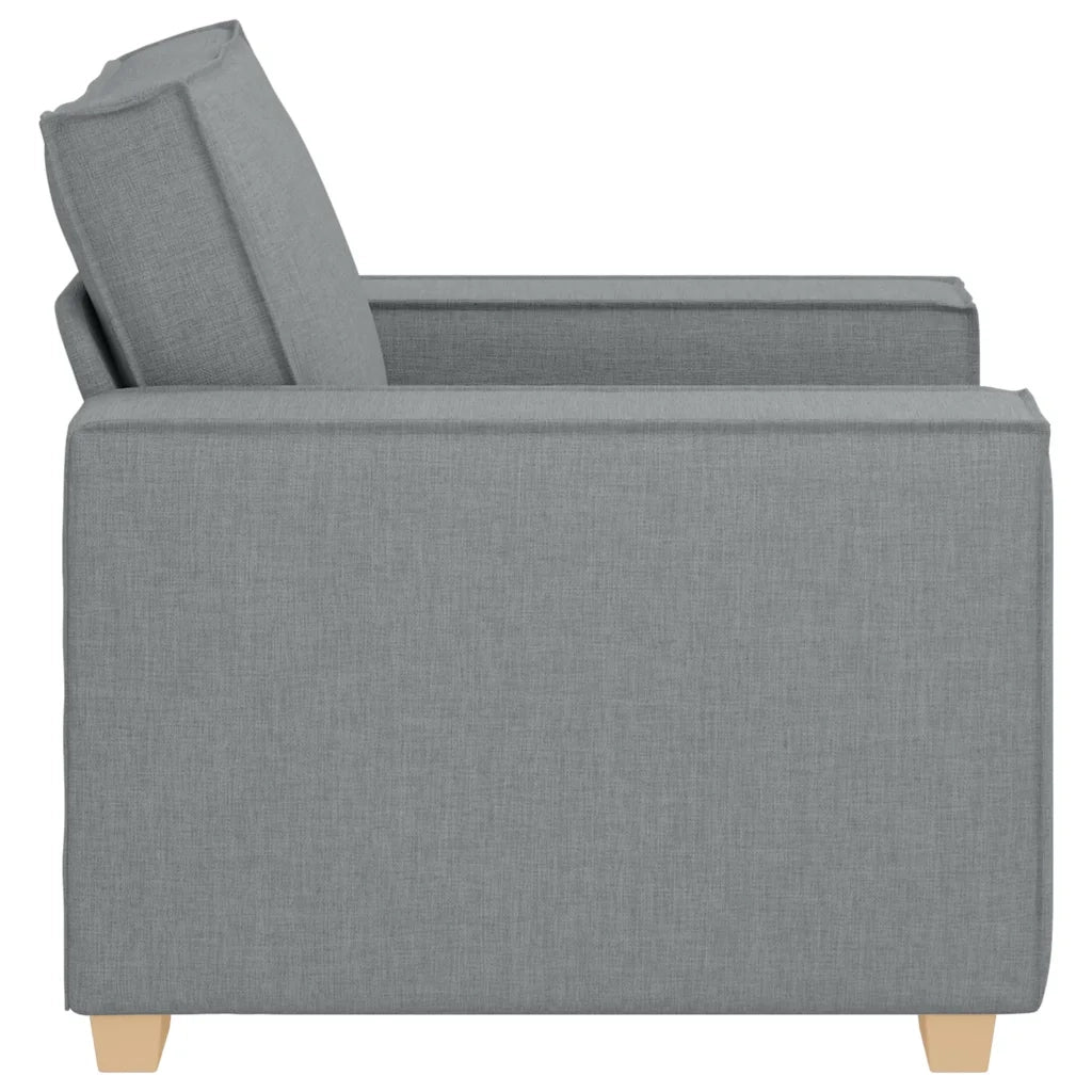 vidaXL Poltrona Divano Grigio Chiaro 60 cm Tessuto