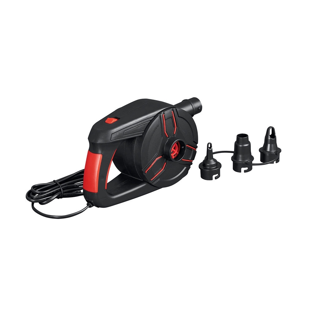 Trade Shop - Pompa Di Gonfiaggio Elettrica Powergrip 1.100 L/min Con Maniglia 3 Adattatori 62258 -