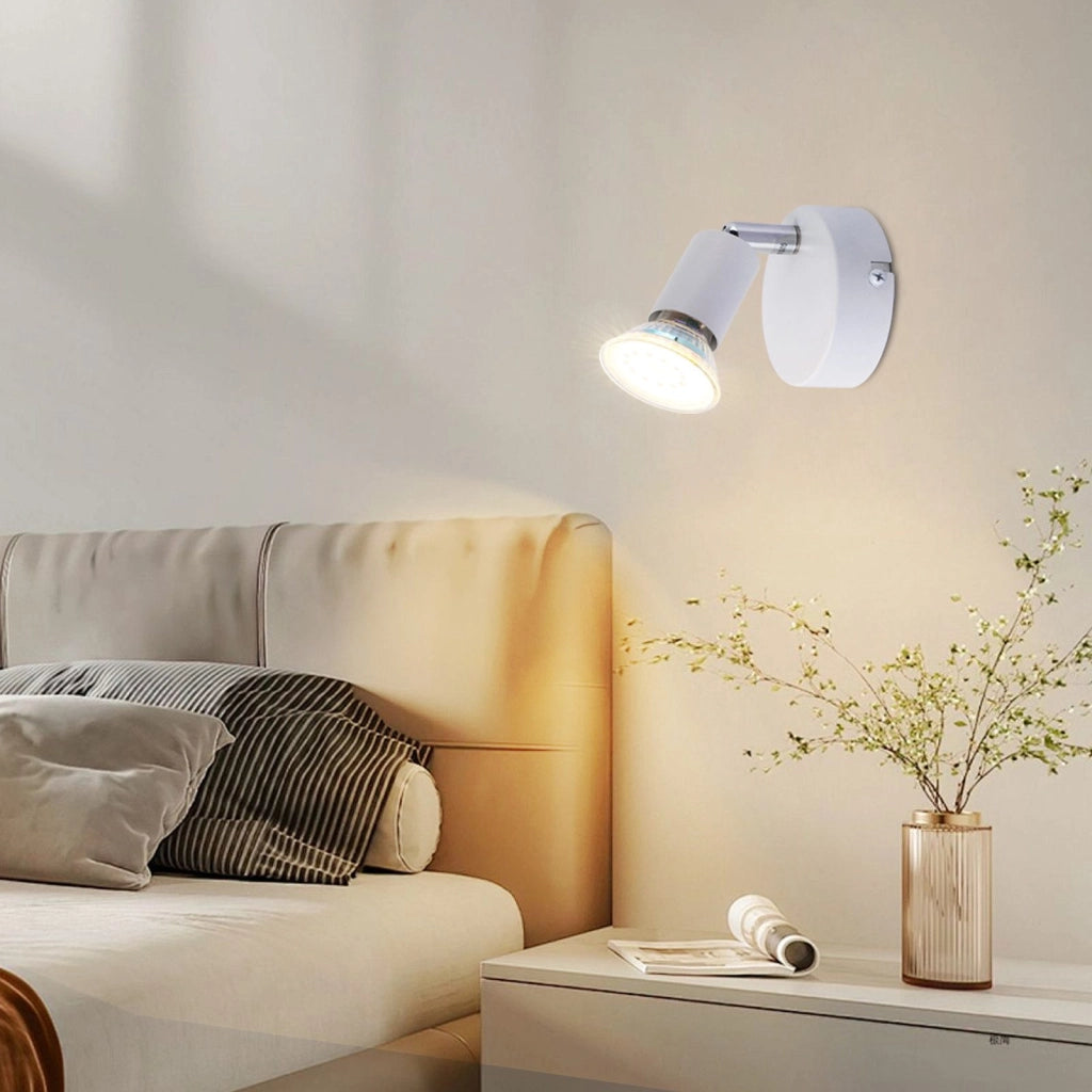 ZMH Faretto da soffitto bianchi 1 fiamma GU10 3000K moderni per camera letto