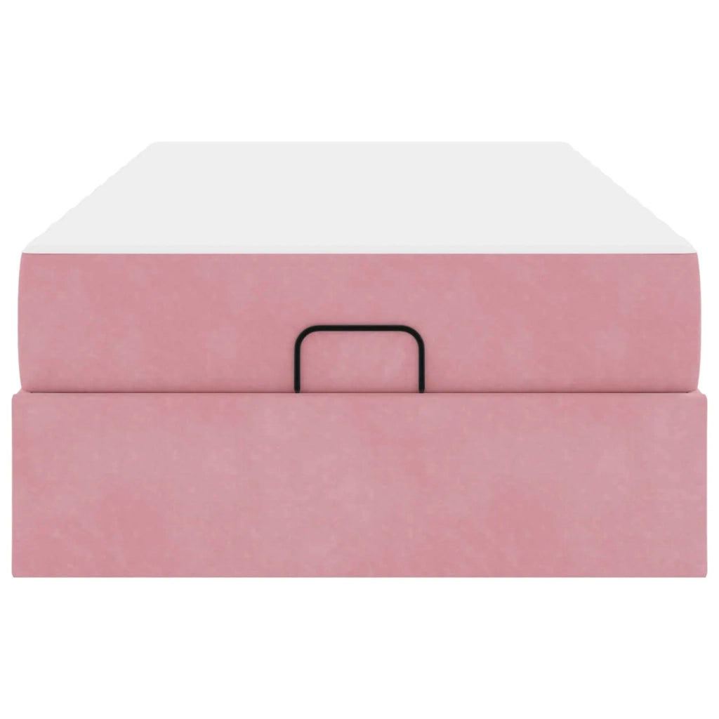 Struttura letto con materasso 2 pz-Giroletto con materasso Rosa Velluto
