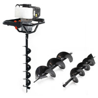 Mototrivella a benzina, 1,4kW e 52cm³ motore a benzina, incl. coclee 100mm, 150mm e 200mm