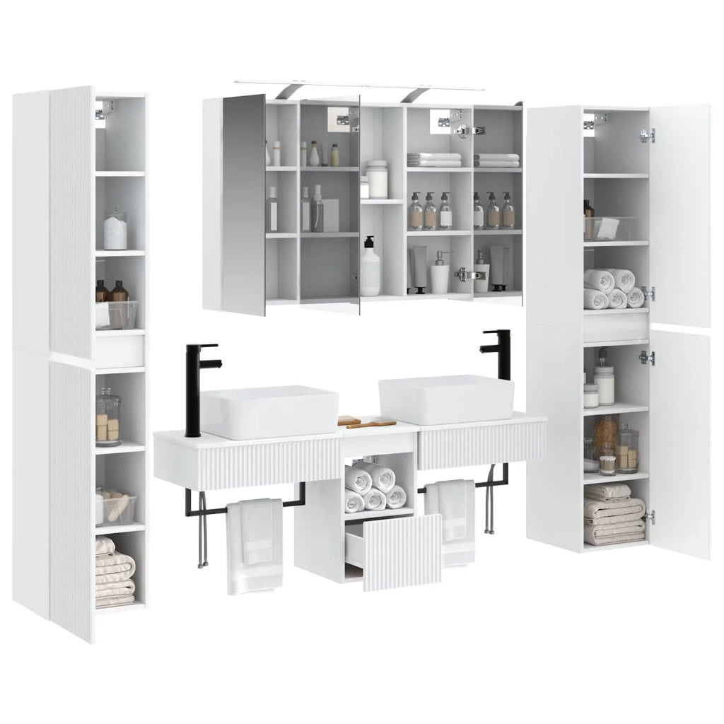 Set di mobili per il bagno 6 pcs Bianco 3407191