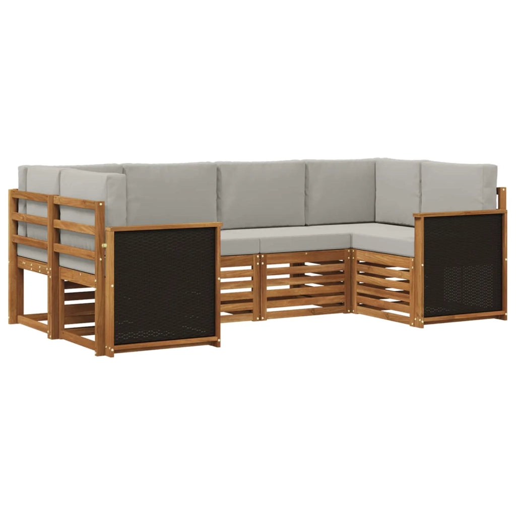 Set divano sezionale con cuscino 5 pcs