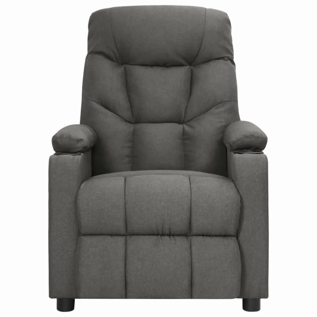 Poltrona Reclinabile in Tessuto Grigio Scuro 339083
