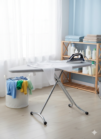 Asse da Stiro Prestige Plus 123x48 cm Salvaspazio Altezza Regolabile Ampia Area di Stiratura