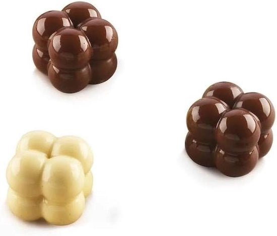 Forma in silicone n.15 Choco Game 22x22 h 20 mm - Silikomart SCG51 3D