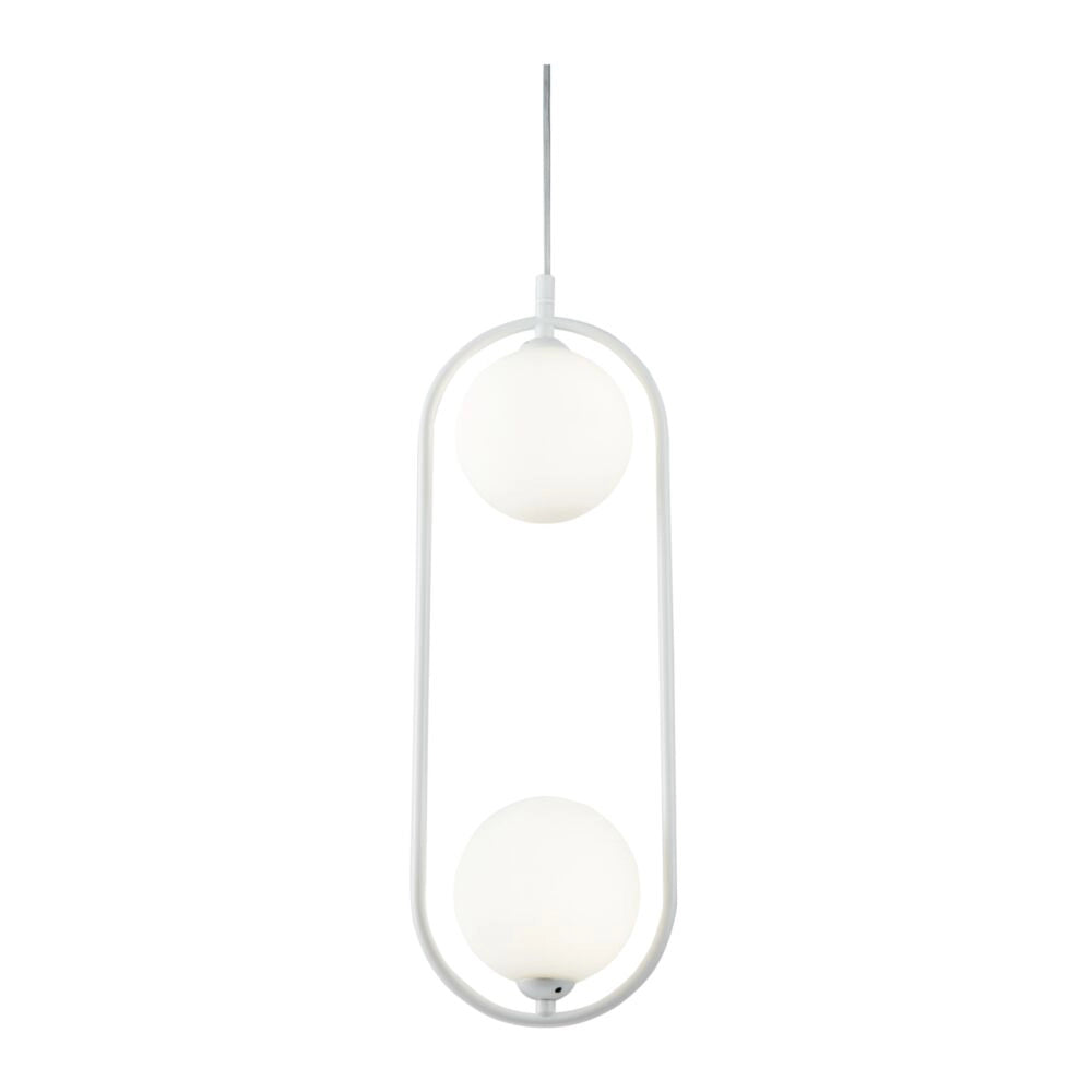 Lampada a sospensione Maytoni Ring 2 sfere bianche G9
