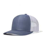 Cappello Trucker per Uomo - Cappello da Baseball per Uomo Adattabile - Cappello da Baseball per Uomo e Cappello da Baseball per Donna - Blu Grigio e Gesso Bianco
