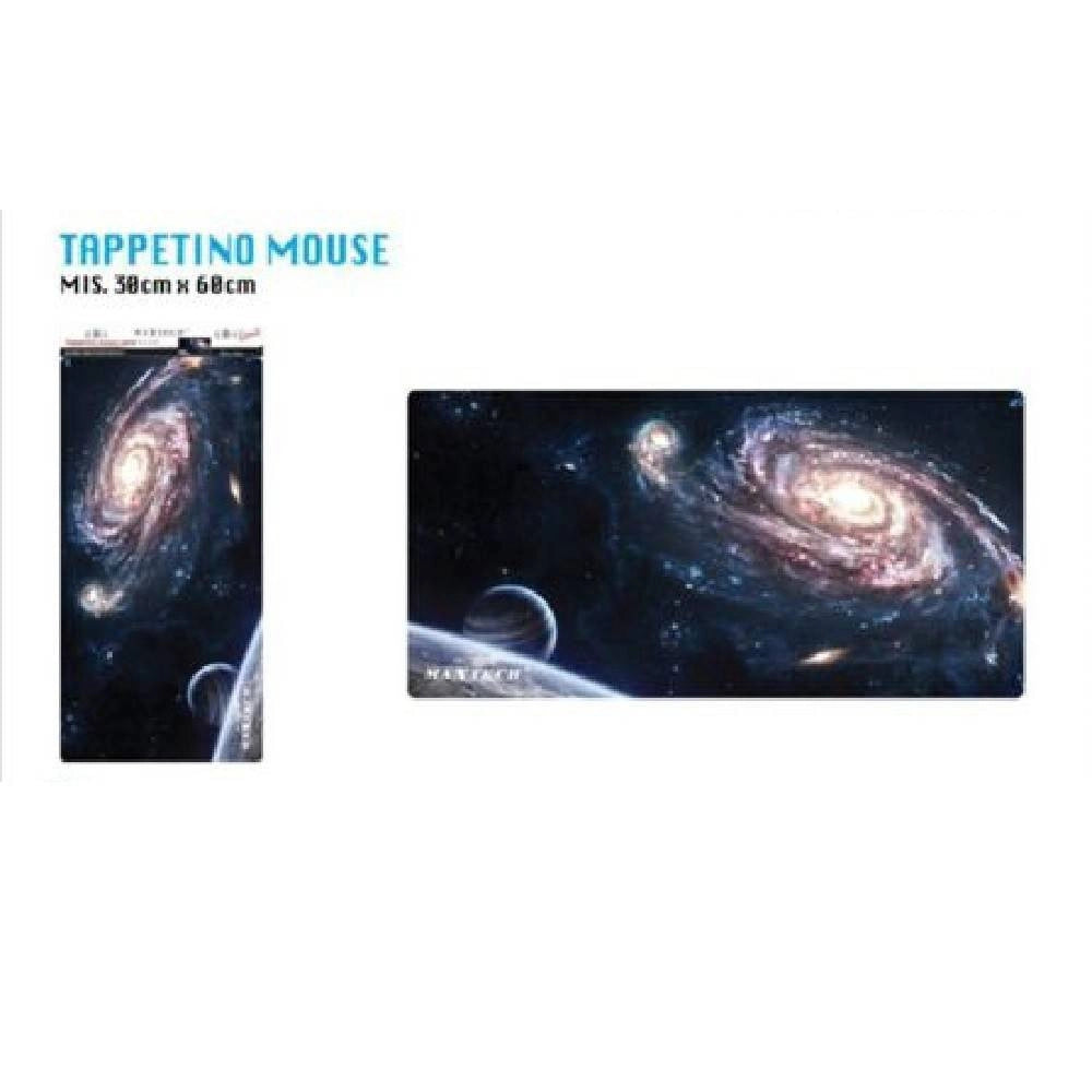 Trade Shop - Tappetino Pc Per Mouse Poggiapolso Game Pad Galassia Universo Maxtech G-mpad19 -
