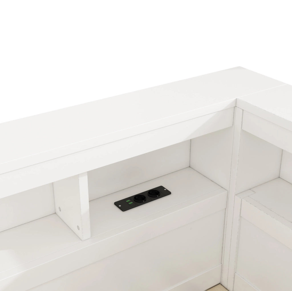 Daybed 90x200 cm con sponde, vano contenitore e presa USB