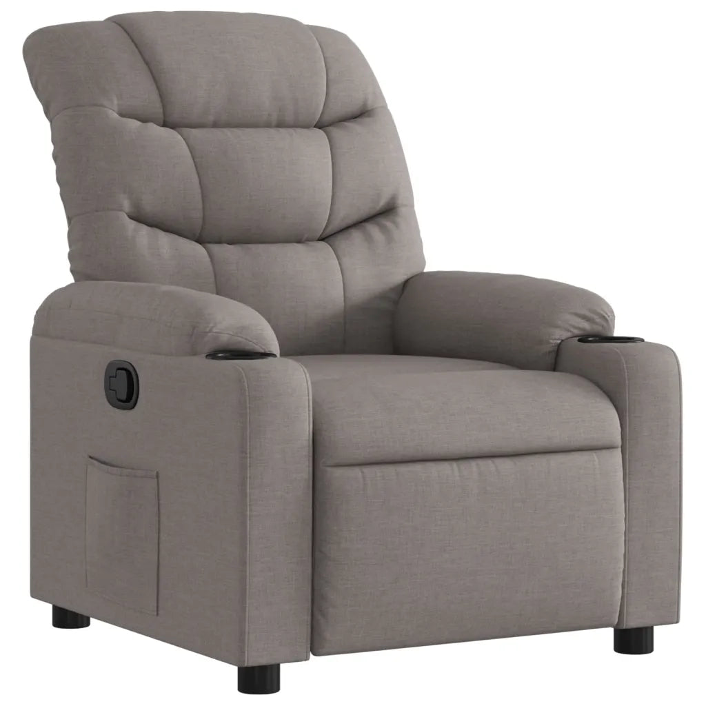 Poltrona Reclinabile in Tessuto Tortora 374154