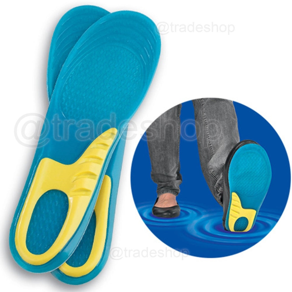 Trade Shop - 2 Solette Activgel Massaggianti Plantare Silicone Supporto Scarpe Uomo 42 - 48 -