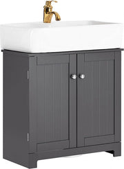 Cassa da Bagno - Wastafello - Cassetta Sotto - Stile - Pannello da Parete Regolabile in Altezza - Grigio Scuro