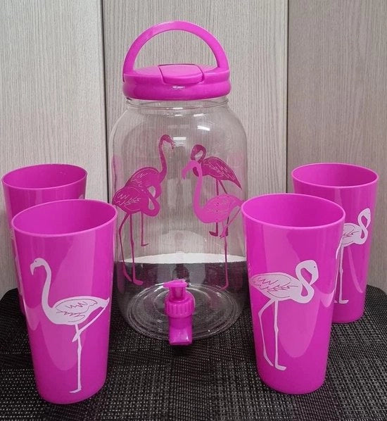Imbuto per Bere - 3,8 Litro di Tappo - 4 Bicchieri Reutilizzabili per Acqua - Libero da BPA - Imbuto di Tappo per Servirsi da Solo
