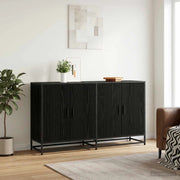 Credenza Rovere Nero 134 x 35 x 76 cm Legno ingegnerizzato 3446628