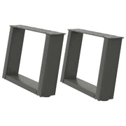 Gambe per Tavolino da Caffè a Forma di U 2 pz Antracite 40x(30-31) cm Acciaio 4012742
