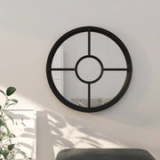 Specchio Nero 60x4 cm Rotondo in Ferro per Uso Interno 3093530