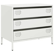 Credenza | Madia | Buffet da pranzo | Armadio da pranzo Bianca 68x39x58,5 cm in Acciaio Laminato a Freddo