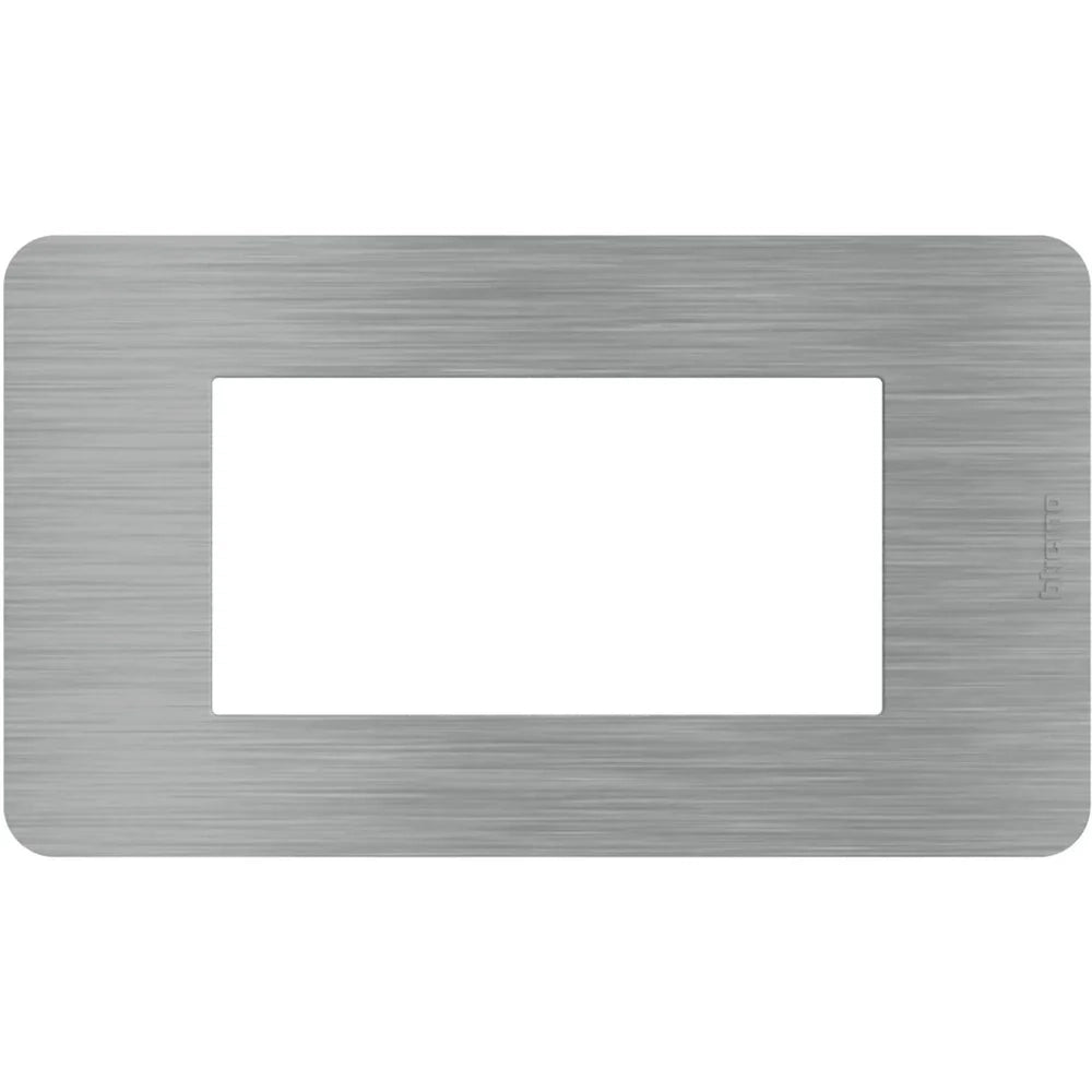 Placca Bticino MatixGO Effects 4 moduli Steel JA4804ES