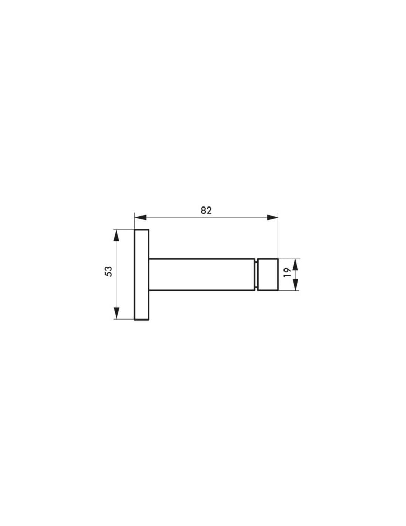 Fermaporta a muro, montaggio a parete, acciaio inox satinato, Ø53x82mm - THIRARD