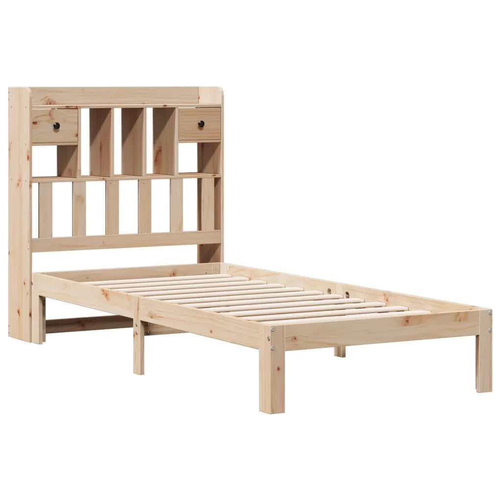 Letto Libreria senza Materasso 100x200 cm in Legno di Pino 3322597