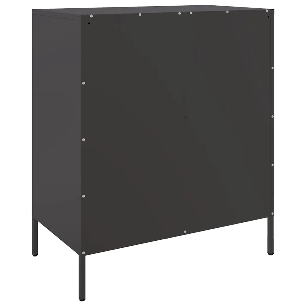 Credenza Nera 68x39x79 cm in Acciaio 842976
