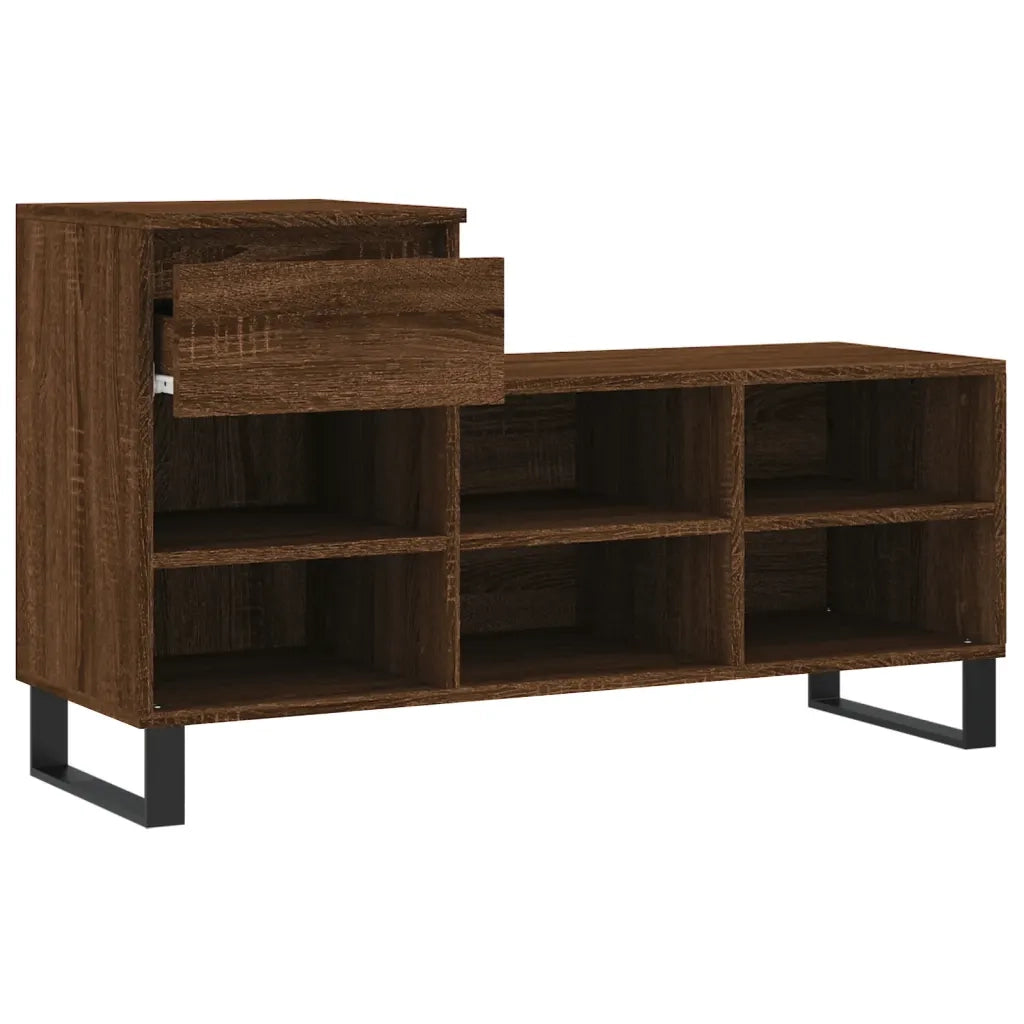 Scarpiera | Mobile per scarpe Rovere Marrone 102x36x60 cm in Legno Multistrato