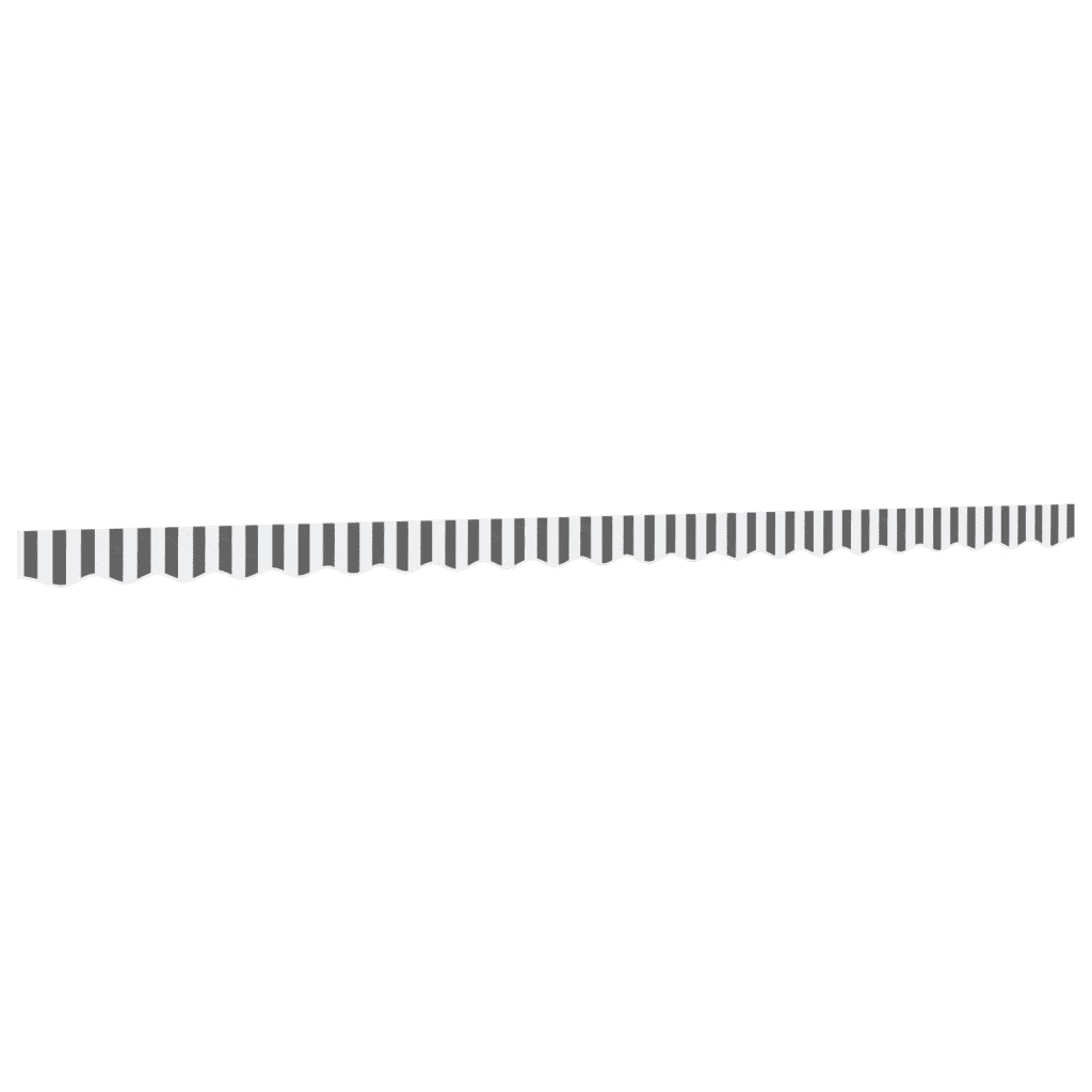 Tessuto Ricambio Mantovana Tenda Antracite e Strisce Bianche 5m 367790