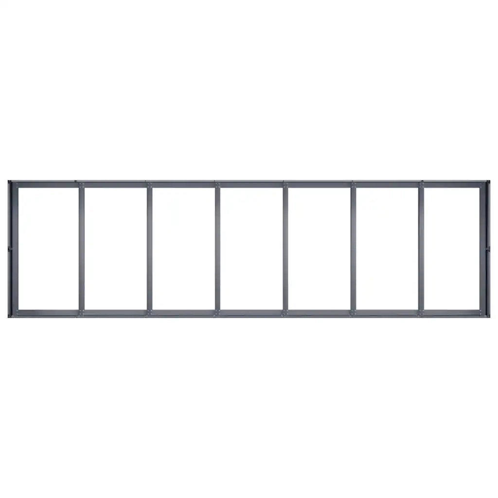 Fioriera Antracite 280x80x40 cm in Acciaio 860761