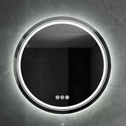 Specchio Bagno LED a Tocco Rond da 60cm Acqua e Polvere Resistente con Bluetooth e Anticondensazione