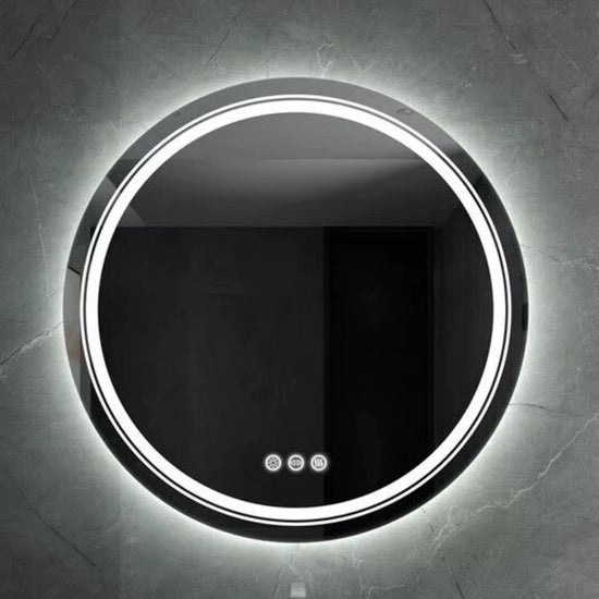 Specchio Bagno LED a Tocco Rond da 60cm Acqua e Polvere Resistente con Bluetooth e Anticondensazione